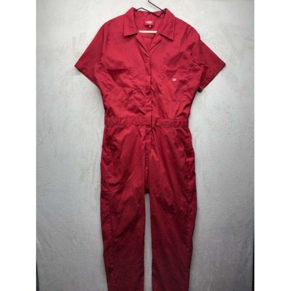 Dickies Coveralls Womens Large Short Sleeve Poplin Utility Jumpsuit Boiler Suit